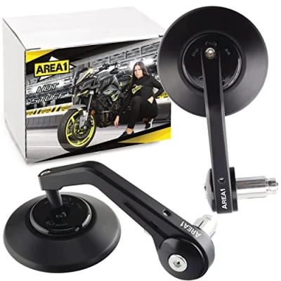 Abbildung von Area1 Motorrad Spiegel Lenkerendenspiegel CNC kompatibel mit Super Soco CPX, CU X, TC, TC Max, TS X (V53)