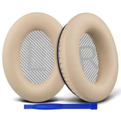 Abbildung von SoloWIT® Professionelle Ersatz Ohrpolster für Bose, kompatibel mit Over Ear Kopfhörern von QuietComfort 15 QC15 QC25 QC2 QC35/Ae2 Ae2i Ae2w/SoundTrue &amp; SoundLink Around
