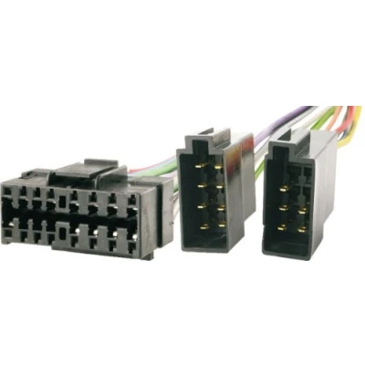 Abbildung von Audioproject A182 Auto Radio Adapter Kabel JVC 16 pin Stecker &gt; ISO Buchse KD FX G S MD DIN Baum