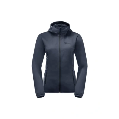 Abbildung von Jack Wolfskin Windhain Softshelljacke, Damen, Größe: Small, Night blue