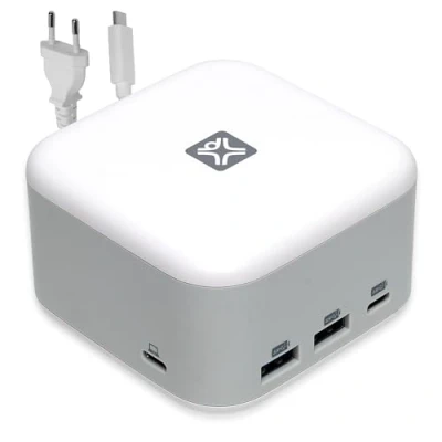 Abbildung von XtremeMac X Cube Pro USB C Dockingstation Leistungsstarker 6 in 1 Hub, Adapter für MacBook &amp; Laptops, Hub mit 130W, A, HDMI 4K, Ethernet Ideal den modernes Setup