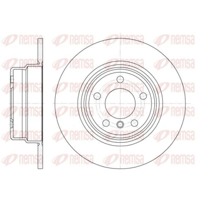 Abbildung von REMSA 6632.00 Bremsscheibe Hinterachse 324, 324 12 5 voll BMW: X5
