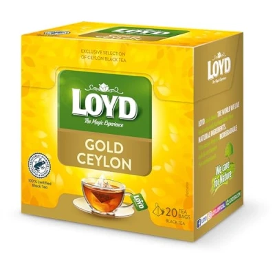 Abbildung von LOYD® CEYLON Schwarztee Schwarzer Tee 20 Teebeutel 40g Black Tea Hochwertige Mischung aus schwarzen Teesorten Hochwertigen Teeblättern Schwarzteebeutel Express