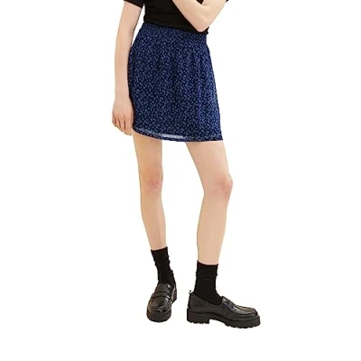 Abbildung von TOM Tailor Denim Skater Skirt Alinienrock, Damen, Größe: Medium, Navy blue