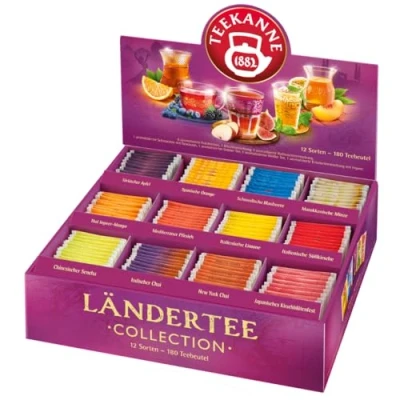 Abbildung von Teekanne Ländertee Collection Box, 180 Teebeutel in 12 Sorten, 387 g
