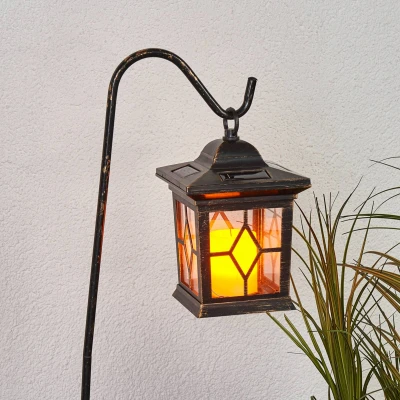 Abbildung von Lindby Dekolicht Beata, LED Leuchtmittel fest verbaut, Modern, Kunststoff, Metall, Schwarz gold gebürstet, 2 flammig, inkl.