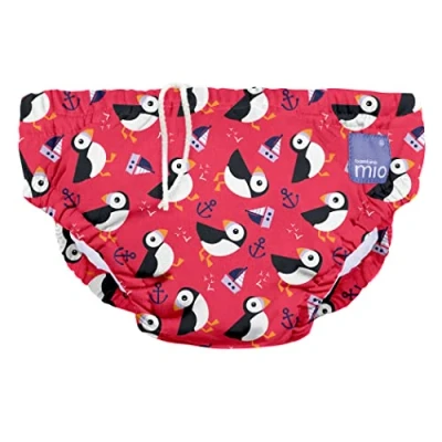 Abbildung von Bambino Mio, revolutionäre wiederverwendbare Schwimmwindel für Babys und Kleinkinder, Jungen Mädchen, Papageitaucher, XL (2 Jahre+)