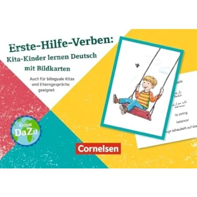 Abbildung von Erste Hilfe Verben: Kita Kinder lernen Deutsch mit Bildkarten: Auch für bilinguale Kitas und Elterngespräche geeignet (Deutsch Fotokarten Kita)