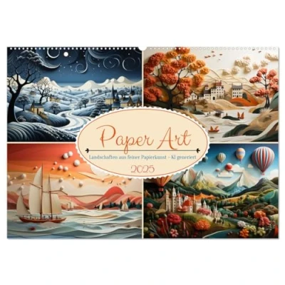 Abbildung von Paper Art (Wandkalender 2025 DIN A2 quer), CALVENDO Monatskalender