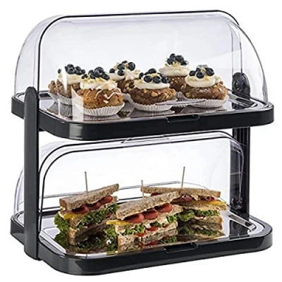 Abbildung von APS Buffet Vitrine &quot;Doppeldecker&quot;, 2 stufig, inkl. 4 Kühlakkus