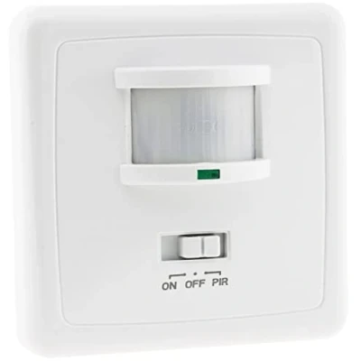 Abbildung von ChiliTec Bewegungsmelder 160 Erfassung Unterputz Einbau 9m Reichweite LED Geeignet 3 Draht Infrarot Sensor UP Montage I Parallel Schaltung Weiß