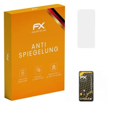 Abbildung von atFoliX Panzerfolie kompatibel mit Xiaomi Redmi Note 9T Schutzfolie, entspiegelnde und stoßdämpfende FX Folie (3X)