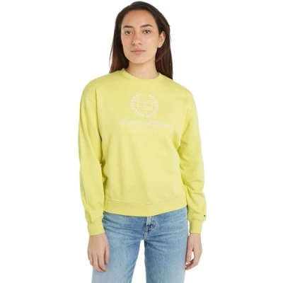 Abbildung von Tommy Hilfiger Damen Sweatshirt ohne Kapuze, gelb (Yellow Tulip), XL