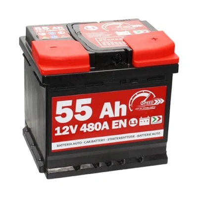 Abbildung von Batterie Auto Original Speed by SMC Code 7903430 L155 12 V 55 Ah 480 A en mit Pluspol RECHTS