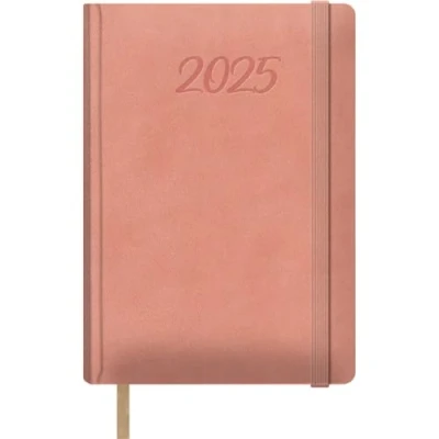 Abbildung von Dohe Kalender 2025, Tag pro Seite, A5 (15 x 21 cm), 12 Monate Januar bis Dezember, Hardcover aus Kunstleder, Planer auf Spanisch, Büromaterial Samba Rosa