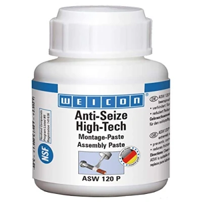 Abbildung von WEICON Anti Seize High Tech Montagepaste 120 g Schutz gegen Korrosion metallfrei, Pinseldose
