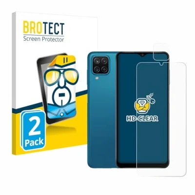 Abbildung von BROTECT (2 Stück Schutzfolie für Samsung Galaxy A12 (Display+Kamera) Displayschutz Folie Ultra Klar