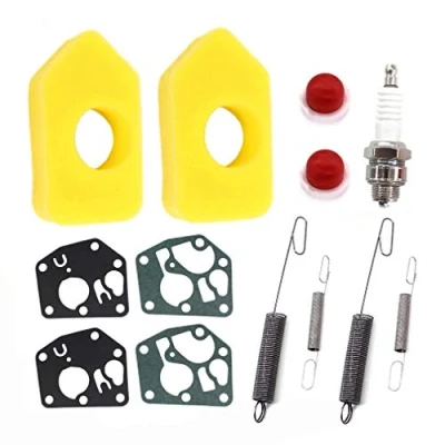 Abbildung von AISEN 2 Staz Luftfilter mit Vergaser Membran Reglerfeder Feder für Briggs &amp; Stratton Quattro 450 500 550 Series 698369 Classic Sprint 795083 694394 692211 691859