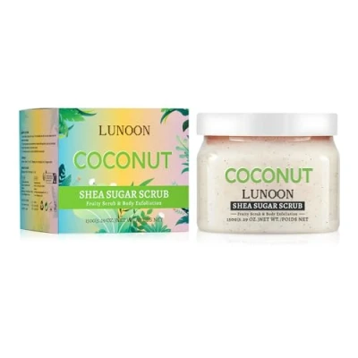 Abbildung von Tpyag Shea Sugar Scrub,Polierendes Körperpeeling,Körper Peeling,Glatte und Weiche Haut,Entfernt Ablagerungen Spendet der Haut Feuchtigkeit,Exfoliating Body Scrub,Körperpflege (Kokosnuss)