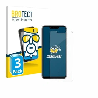Abbildung von BROTECT Schutzglas für Huawei Mate 20 lite (3 Stück) Schutzfolie Panzer Folie Glas [Extrem Kratzfest 9H, Anti Fingerprint, Ultra Transparent]