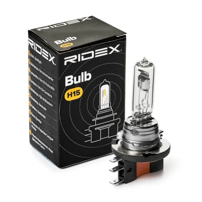 Abbildung von RIDEX 106B0016 Glühlampe, Fernscheinwerfer H15 12V 55/15W PGJ23t 1 Halogen MERCEDES BENZ: A Klasse, GLK, FORD: Transit V363 Kastenwagen