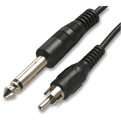 Abbildung von Pro Signal PSG03269 Mono Klinkenstecker auf Cinch Stecker, 6,35 mm, 1,8 m, Schwarz