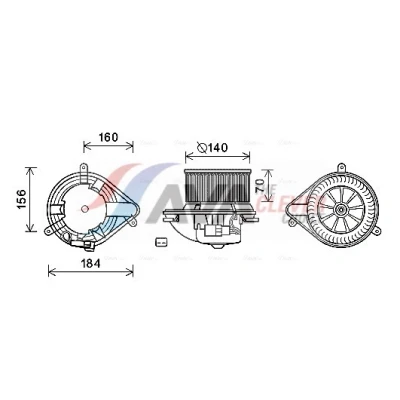 Abbildung von PRASCO RT8572 Elektromotor, Innenraumgebläse RENAULT: Megane Scenic