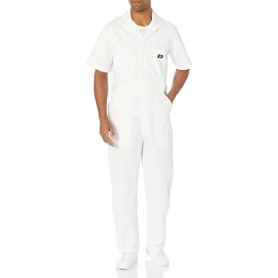 Abbildung von Dickies Herren Kurzärmeliger Overall Arbeitsschutzanzug, Weiss/opulenter Garten, Medium Kurz
