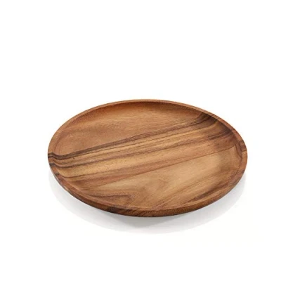 Abbildung von Zassenhaus M055993 Akazienholz Servierteller, Tablett, Holzteller, Holz, Natur, 12 Inch Round