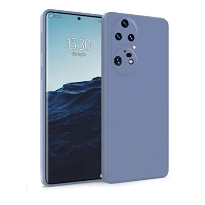 Abbildung von MyGadget Hülle für Huawei P50 Pro robuste Silikon Schutzhülle TPU Case Slim Silikonhülle Back Cover Kratzfest Handyhülle Matt Blau