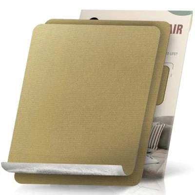 Abbildung von Flicken Selbstklebend Stoff, 23 x 28 cm 2 Stück Leinwand Stoff Selbstklebend, Khaki, Wasserdichtes für Sofa Zelt Möbel Autositz Liege