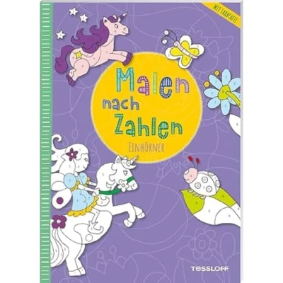 Abbildung von Malen nach Zahlen. Einhörner / Mit ausklappbarer Farbtafel Zauberhafte Motive Einhörnern und Elfen Für Kinder Ab 4 Jahren: Farbtafel. Jahren