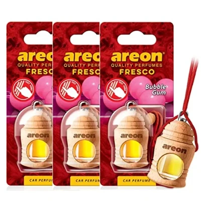 Abbildung von areon Fresco Auto Bubble Gum Aroma Parf?m Baum Lufterfrischer Home Office (Pack von 3)