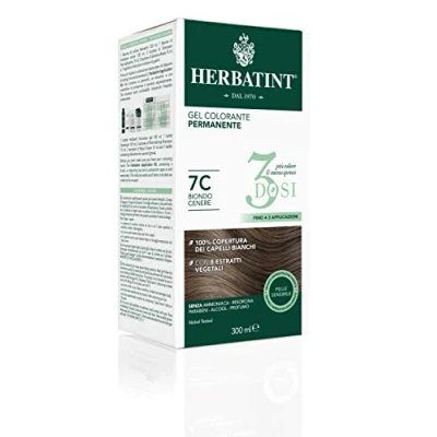Abbildung von Herbatint Dauerhaftes Farbgel 3 Dosen 7C Aschblond 300ml