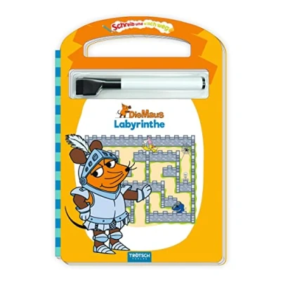 Abbildung von Trötsch Die Maus Schreib und wisch weg Pappenbuch Labyrinthe: Übungsbuch Lernheft Vorschule Grundschule