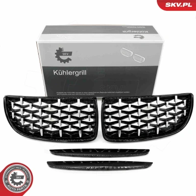 Abbildung von ESEN SKV 66SKV094 Kühlergrill schwarz, silber, glänzend BMW: 3 Touring, Limousine
