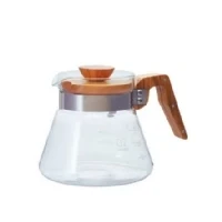 Abbildung von Hario VCWN 60 OV, 0,6 l, Glas, Edelstahl, Holz, Transparent, 182 mm, 128 121 mm