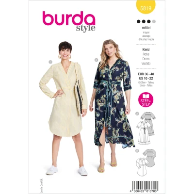 Abbildung von Kleid Burda 5819 36 48