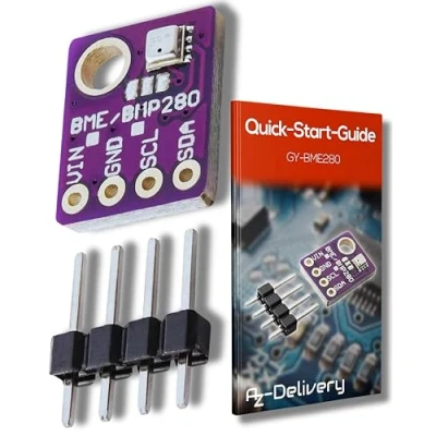 Abbildung von AZDelivery 3 x GY BME280 Barometrischer Sensor für Temperatur, Luftfeuchtigkeit und Luftdruck kompatibel mit Arduino Raspberry Pi inklusive E Book!