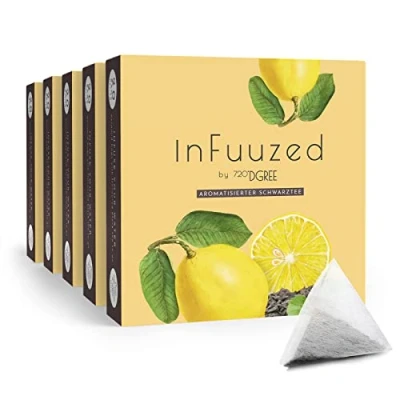 Abbildung von 720DGREE &quot;InFuuzed&quot; Geschmack Eistee Zitrone 100 Beutel mind. 50 Liter Kein Zuckerzusatz, Ohne Kalorien Natürlich lecker für Deine Trinkflasche: Die Getränke Alternative zu Eistee, Limonade