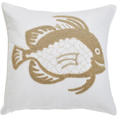 Abbildung von done. Dekokissen &quot;Happy Fish&quot;, Kissenhülle in 3 D Optik durch Motiv aus Frottierschlingengewebe