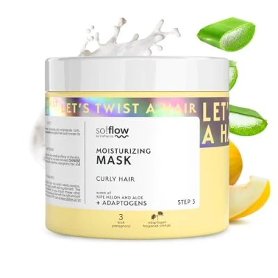 Abbildung von So!Flow Lockenpflege Maske mit Astragalus &amp; Jojoba Enthülle üppige, gesunde Locken einer nährstoffreichen Maske, angereichert natürlichen Ölen und Pflanzenextrakten Conditioner Curly Hair