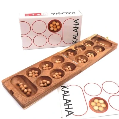 Abbildung von ROMBOL Denkspiele Spiel Kalaha hochwertiges Steinchenspiel inkl. Spielsteinen, Brettspiel, Holzspiel