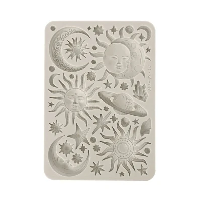Abbildung von Stamperia Silicon Mould A5 for Scrapbooking, Bullet Journals and More, Non Stick, Suitable Air Dry Clay, Resin Perfect Crafts Gifting (Favourites Refresh, Sun Moon)