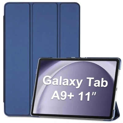 Abbildung von ProCase Hülle für Samsung Galaxy Tab A9+ / A9 Plus 11 Zoll 2023 (SM X210), Dreifache Schutzhülle Case 11&quot; A9+/A9 Plus, Dünn Leicht Smart Cover mit Translucent Frosted Rückhülle Navy