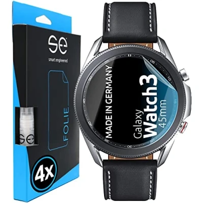 Abbildung von [4 Stk.] 3D Schutzfolie kompatibel mit Samsung Galaxy Watch 3 (45mm), hüllenfreundliche transparente HD Displayschutz Folie