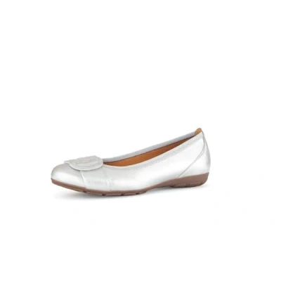 Abbildung von Gabor Sportliche Klassischer Ballerina, Damen, Größe: 37, Silber Schuhe