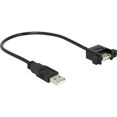 Abbildung von Delock Kabel USB 2.0 Typ A Stecker &gt; Buchse zum Einbau 0,25 m