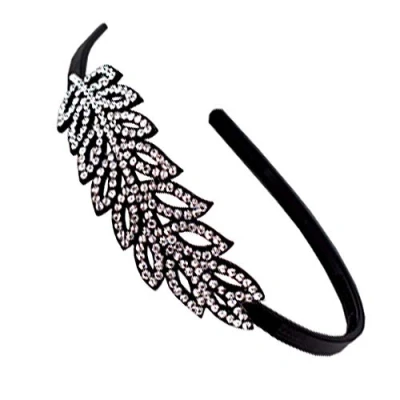 Abbildung von Haarschmuck Haarreifen Haarband Haar Strass Jewelry Schmuck Haarring Ring Hair Schwarz