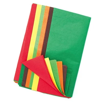 Abbildung von Baker Ross AX157 Herbst Seidenpapier, 24 Stück, perfekt für alle Kunst und Handwerksprojekte, ideal Klassenzimmer Arbeit Heimaktivitäten